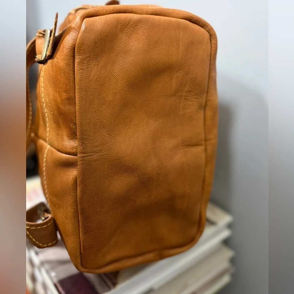 Handmade Brown Leather Backpack